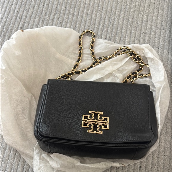 Tory Burch Handbags - Tory Burch Black Crossbody Bag with Gold Accents